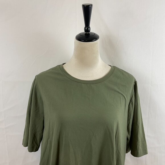 Tiny for Saturday/Sunday T-Shirt Dress XL Green Contrast Handkerchief Trim - Picture 2 of 12
